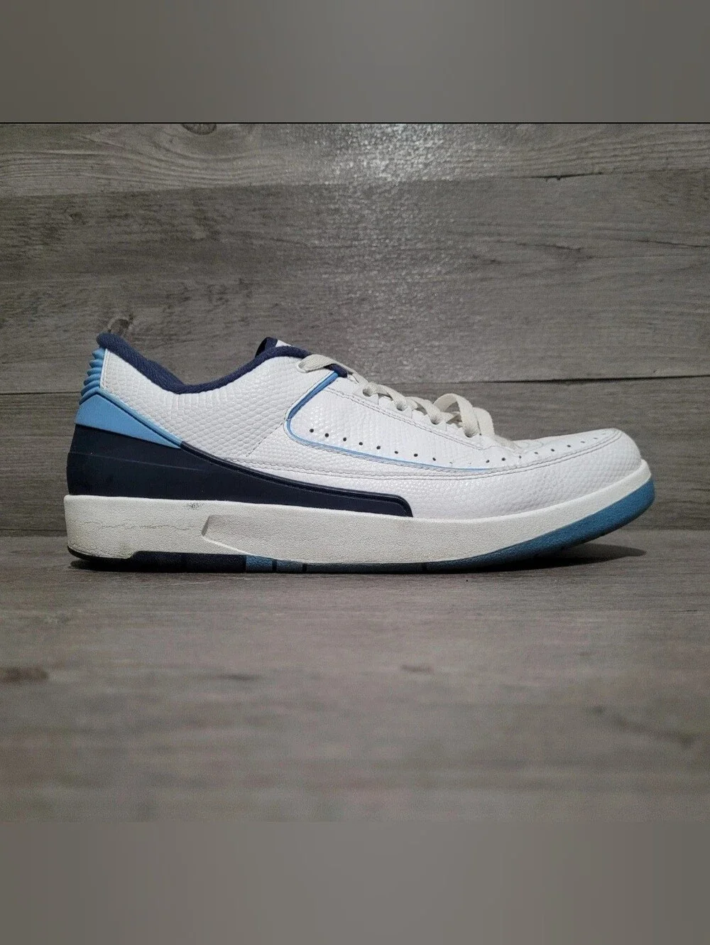 Air Jordan 2 Retro Low Mens Sz 11 Midnight Navy Unc 832819-107